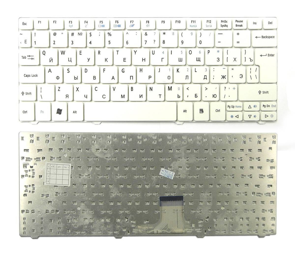 Клавиатура для ноутбука Acer Aspire One 721 722 751 751H 1410 1810 1810T 1830 (Белая) 9Z.N3C82.00R  #1