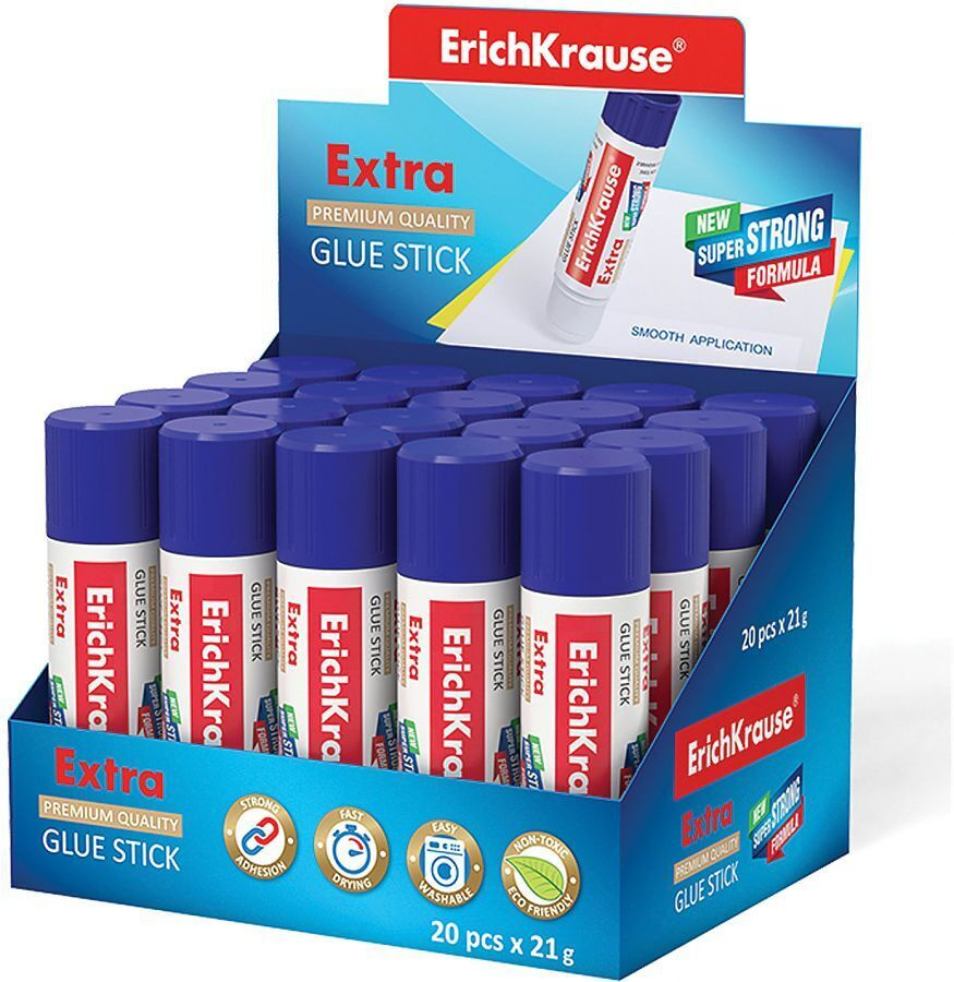 Клей-карандаш ERICHKRAUSE EXTRA 21 г упаковка 20 шт #1