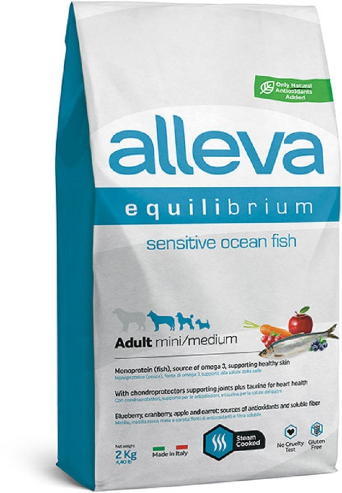 Alleva Equilibrium Sensitive Ocean Fish Adult Mini/Medium сухой корм для взрослых собак с рыбой 2 кг #1