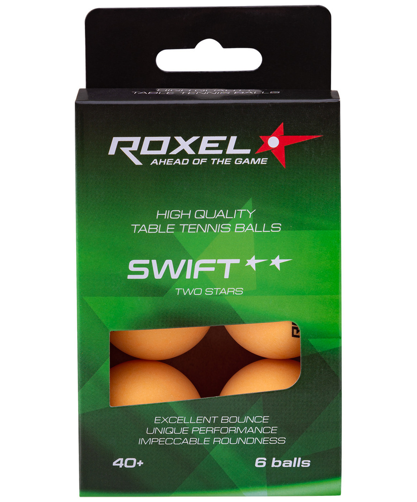 Мяч для настольного тенниса Roxel 2* Swift, оранжевый, 6 шт. #1