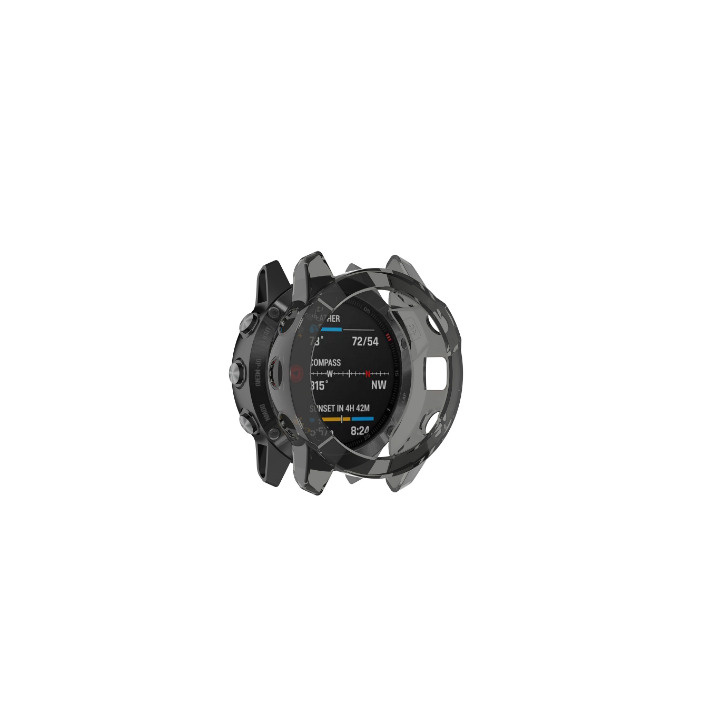 Защитный бампер-чехол MyPads из тончайшего и прочного силикона для Garmin Fenix 6X Pro/ 6X с противоударными #1