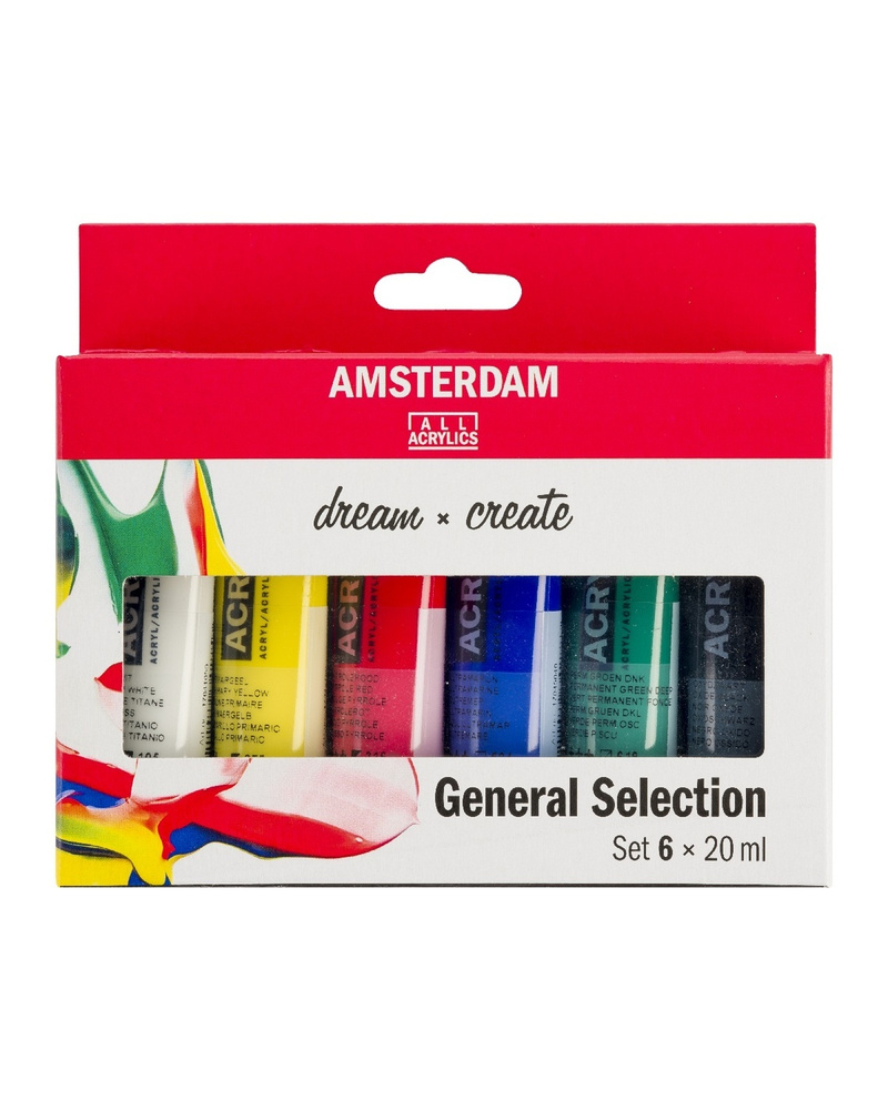Набор акриловых красок Amsterdam Standard 6 туб по 20мл., в картонной упаковке  #1