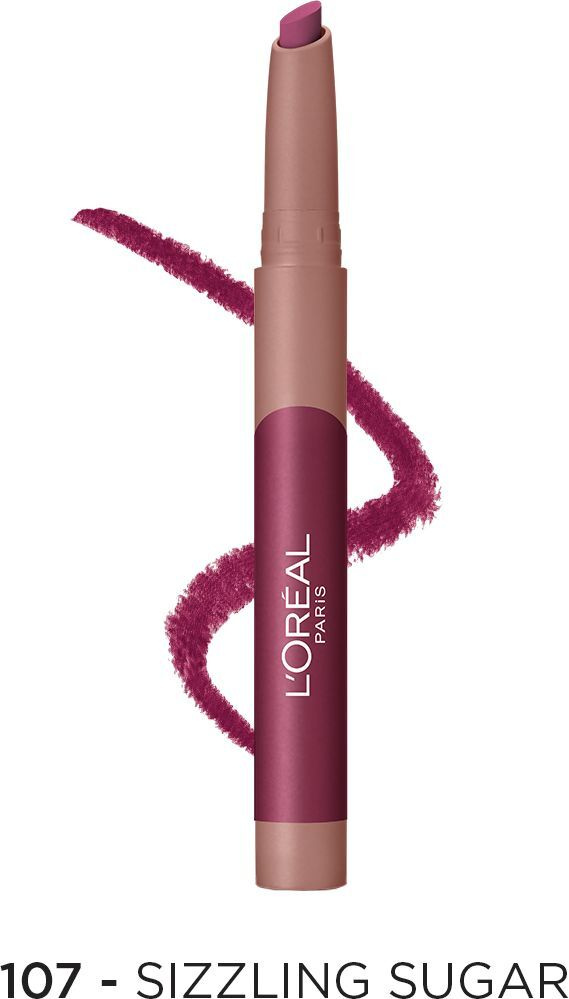 L'Oreal Paris Помада-стик для губ Infaillible Matte Lip Crayon, матовая, тон №107 фиолетовый, цвет: фиолетовый #1