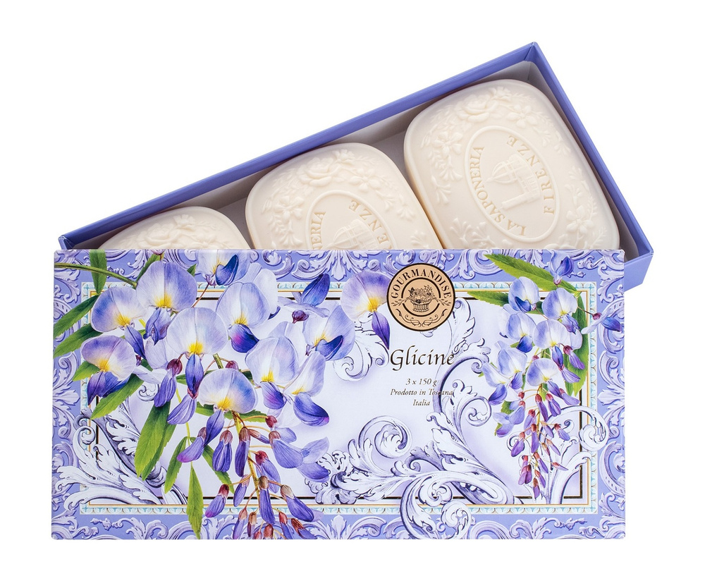 Набор натурального парфюмированного мыла Gourmandise Savon Parfume Glicine Set  #1