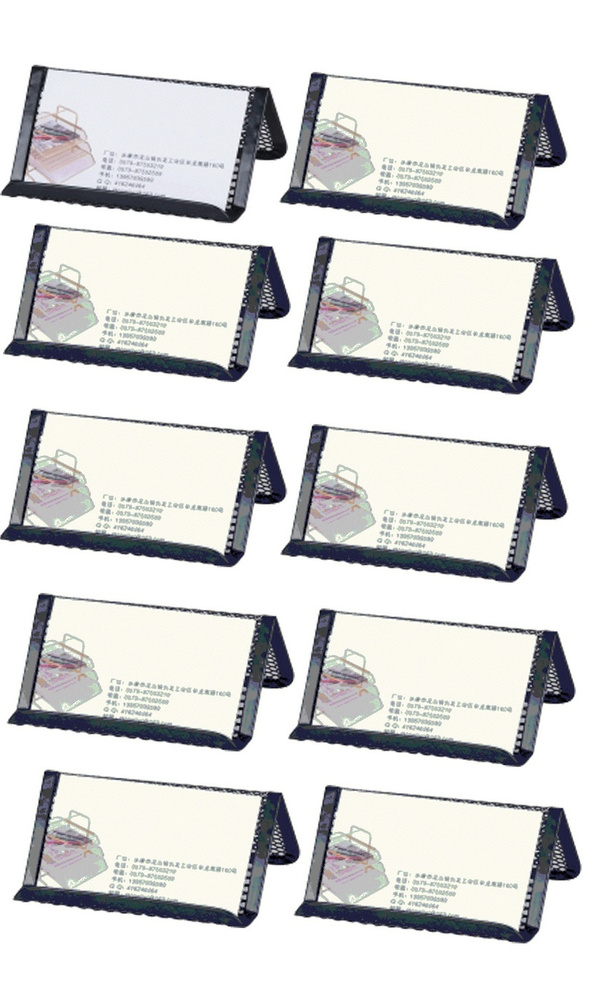Подставка для визиток deVENTE 10,5*8*4,5см металл, черная, 10 штук  #1