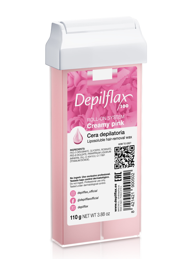 DEPILFLAX100 Воск для депиляции кремовая роза/pink 110 г #1