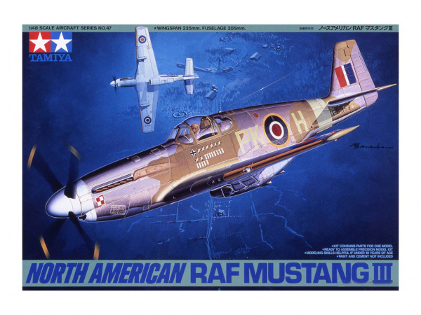 TAMIYA Английский истребитель N.A.RAF Mustang III (1:48), Сборная модель  #1