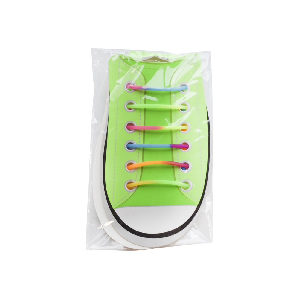 Набор силиконовых шнурков, 2 уп. по 12 штук в каждой, 0,8 х 12 см, зеленый  #1