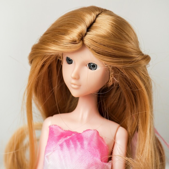 Волосы для кукол "Волнистые с хвостиком" размер маленький, цвет 18  #1