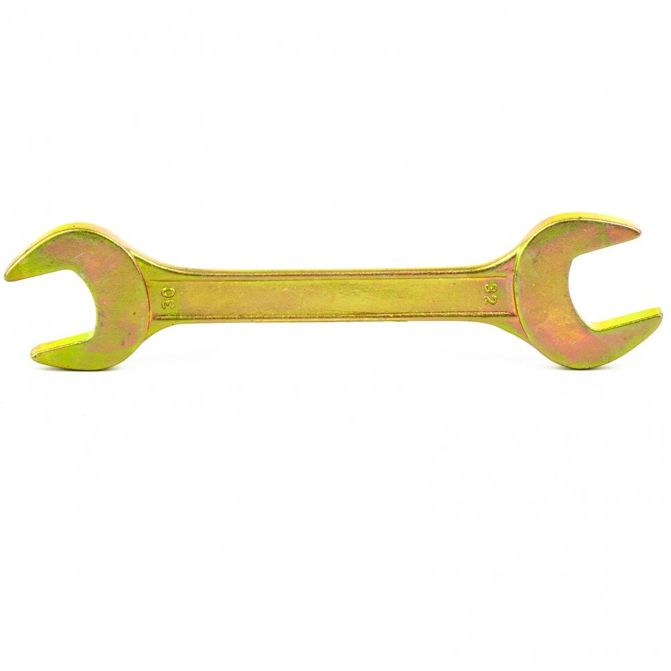 Ключ рожковый, 30 х 32 мм, желтый цинк Сибртех 14315 #1
