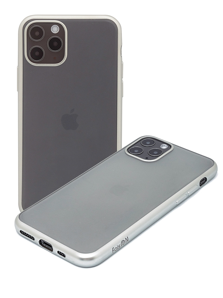 Чехол на айфон 11 про макс / накладка для iPhone 11 pro max, серебро, прозрачный  #1