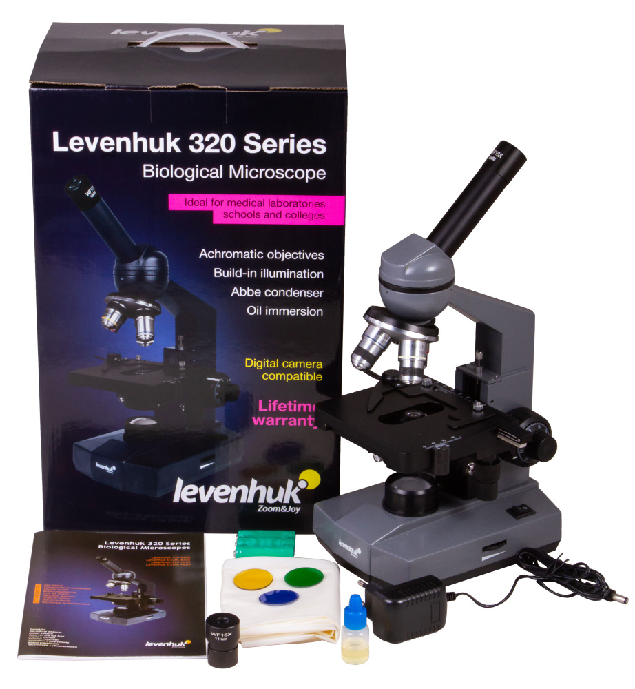 Микроскоп Levenhuk 320 PLUS, монокулярный #1