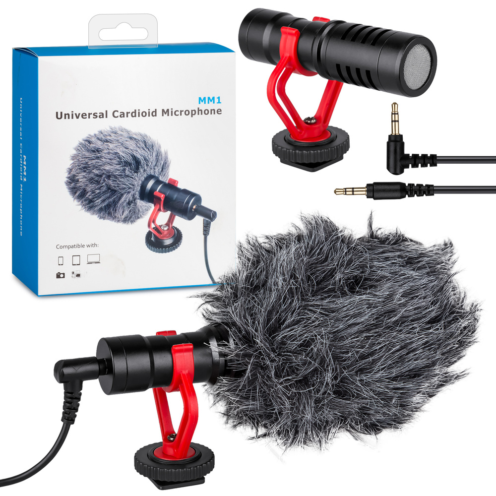 Микрофон Для фото и видеокамер, стриминга BY-MM1, мини-кардиоидный микрофон, Металлический, Электретный, #1