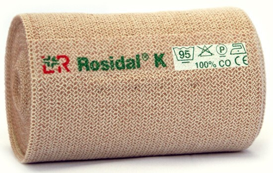 Эластичный бинт Розидал (Rosidal) малого растяжения для сильной компрессии из хлопка, телесный 12см х5м #1