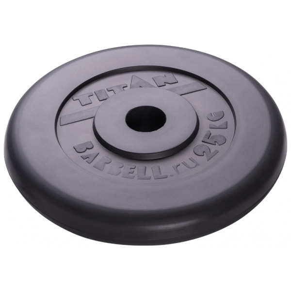 Диск (блин) обрезиненный TITAN Barbell 25 кг (d51) #1