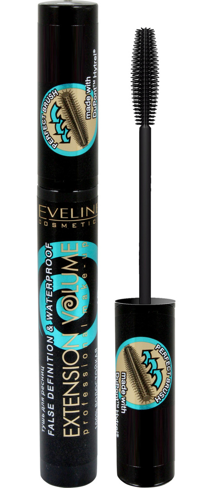 Eveline Cosmetics Тушь для ресниц Extension volume professional make up, водостойкая, 10 мл  #1
