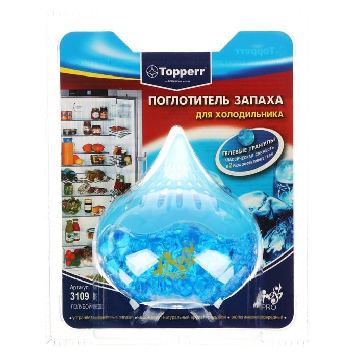 Поглотитель запаха для холодильника Topperr гелевый Голубой лед  #1