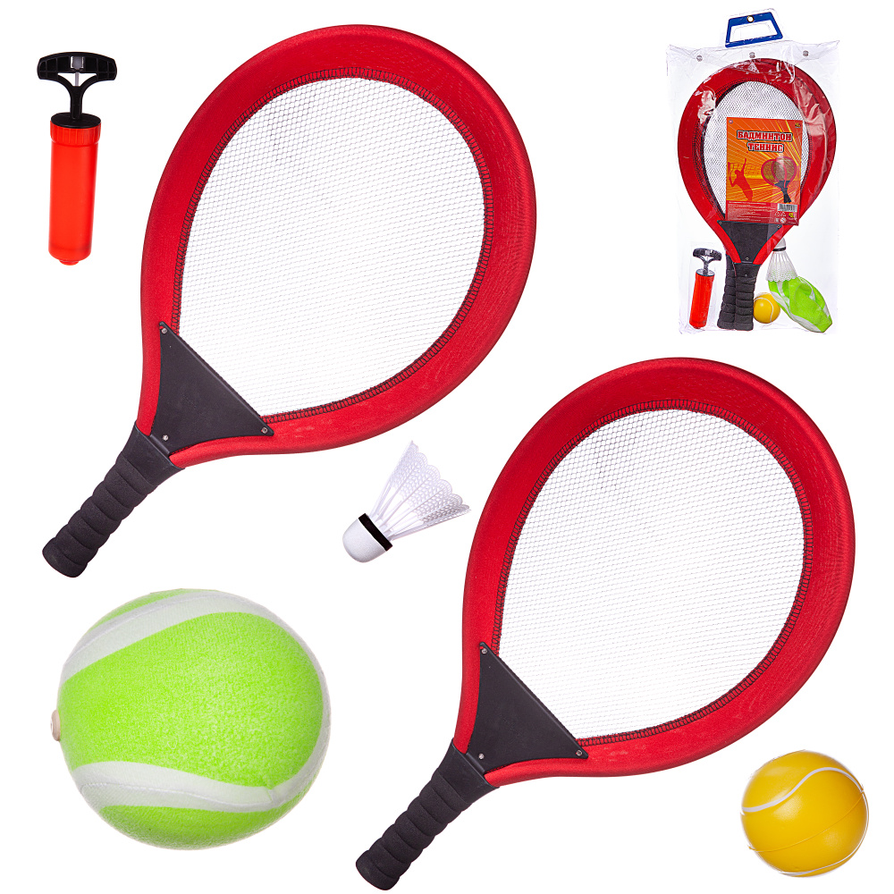 Спортивная игра ABtoys Бадминтон и теннис 2в1 6 предметов, в пакете  #1