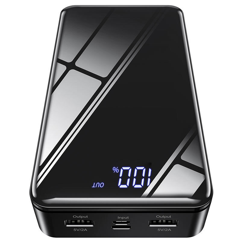 borofone Внешний аккумулятор BJ8 Extreme 30000mAh, 2xUSB, 2A, LED дисплей, Li-Pol (черный), 30000 мАч, #1