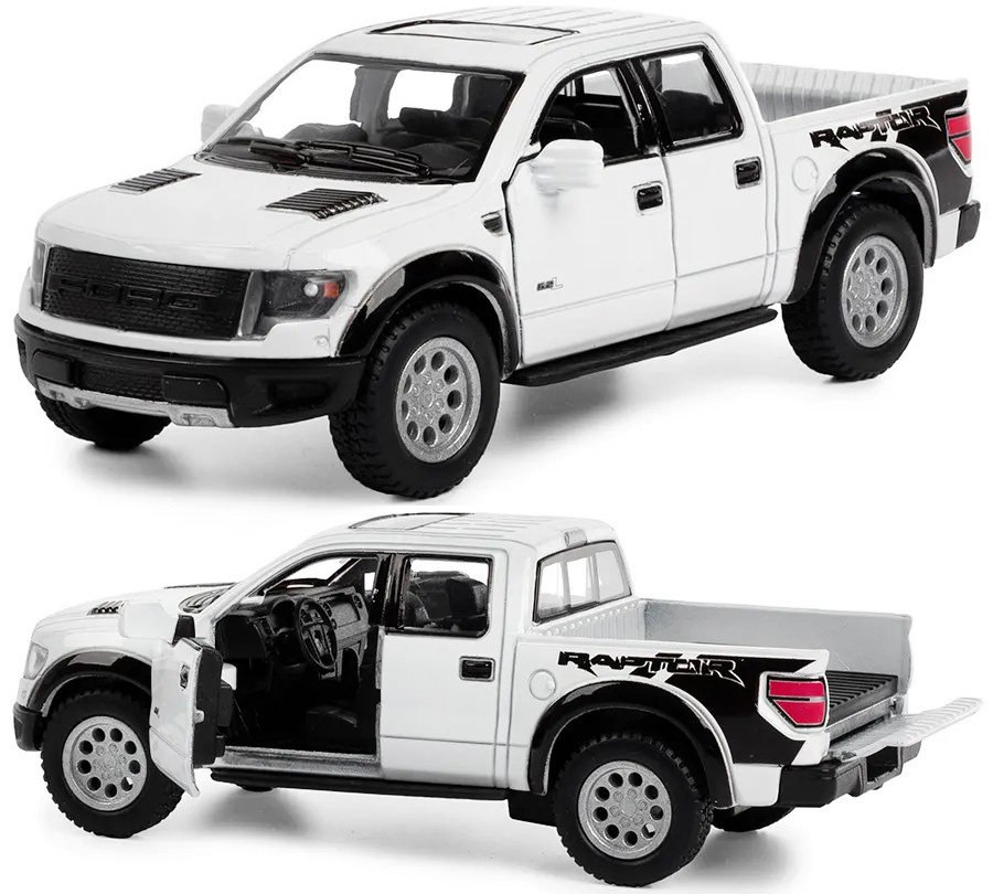 Машинка металлическая Kinsmart 1:46 2013 Ford F-150 SVT Raptor (Форд Раптор) 5365DKT инерционная, двери #1