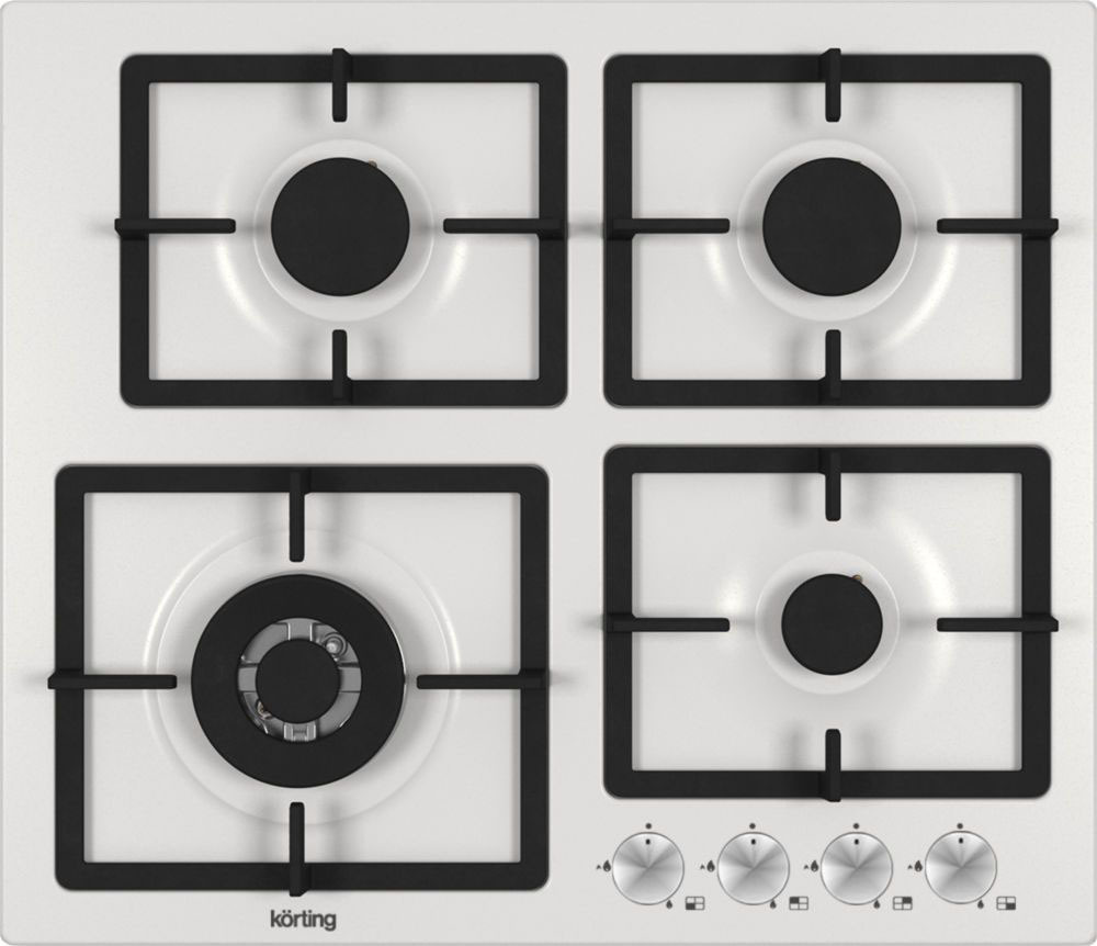 Газовая варочная панель Korting HG 697 CTW, белая #1