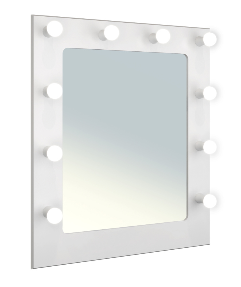 Гримерное зеркало с подсветкой ДримСтар ДС-40 белое дерево  #1