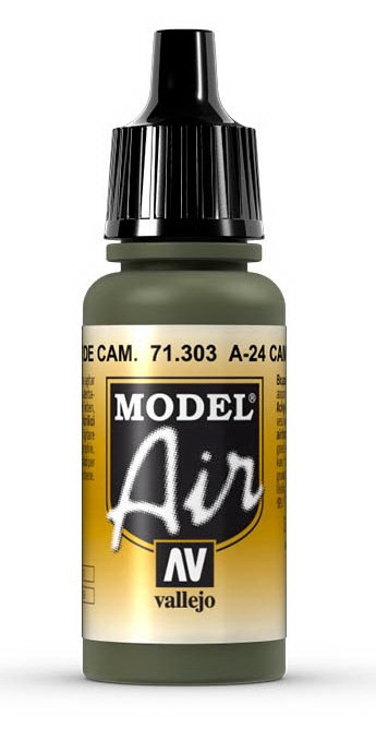 Краска Vallejo 303.  "Model Air"  A-24M Камуфляжный зеленый 17мл #1