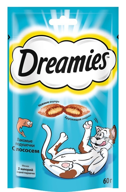 Dreamies лакомые подушечки с лососем, 60 г #1