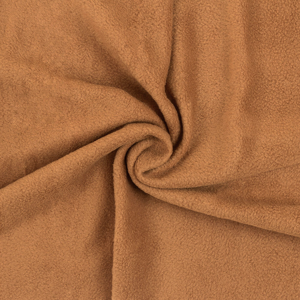 Ткань флис FG-001,230 г/кв.м, 50х50см,100% полиэстер №481 св.коричневый  #1