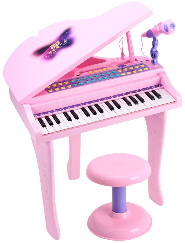 Набор детский музыкальный синтезатор со стулом, микрофоном 88022A, пианино 37 клавиш, запись, воспроизведение, #1