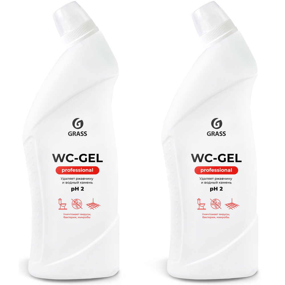 Средство для туалетов, удаление известковых отложений и ржавчины WC-Gel Professional 750 мл. х 2 шт. #1