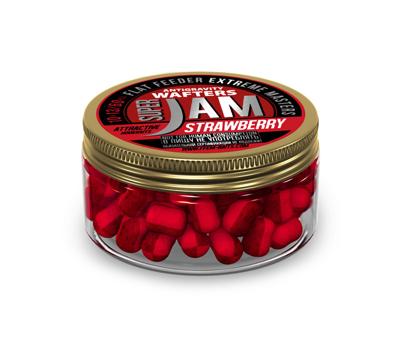 FFEM Бойлы нейтральной плавучести Jam Wafters Strawberry 10x13 (60шт) #1
