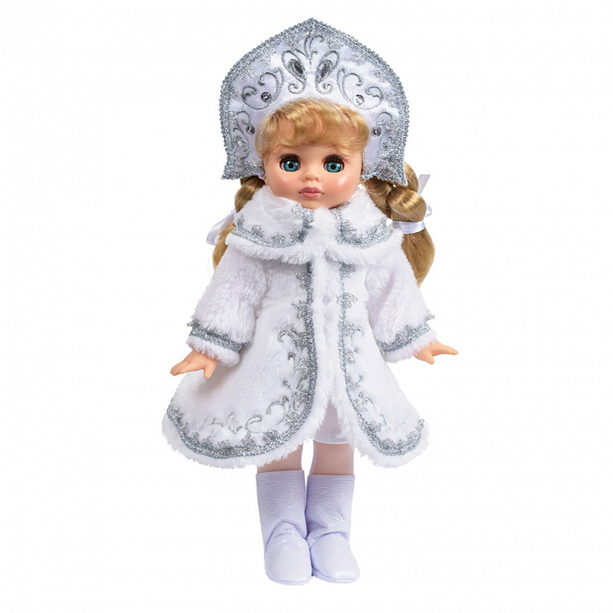 Кукла Эля Снегурочка-2 в белом наряде 30,5 см #1