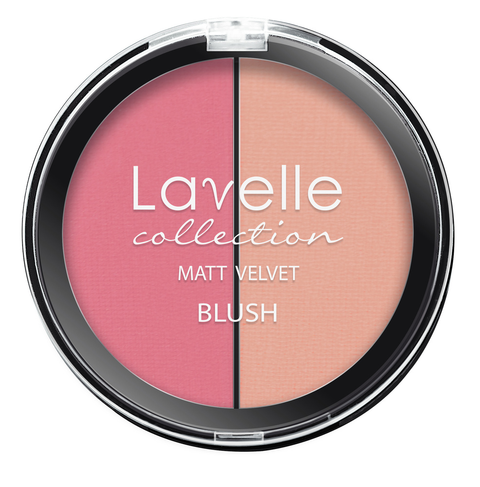 LavelleCollection Румяна для лица, 2-цветные компактные, тон 01 розовый  #1