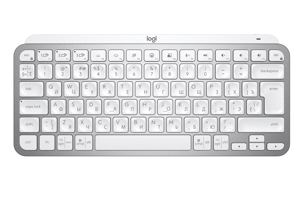 Клавиатура беспроводная Logitech MX Keys Mini (920-010502), светло-серый  #1