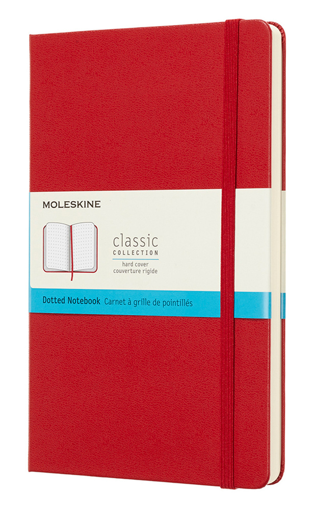 Блокнот в точку Moleskine CLASSIC QP066F2 13х21cм 240стр. твердая обложка, красный  #1