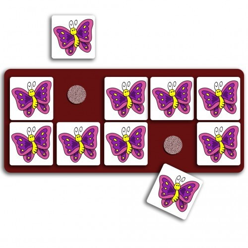 Развивающие карточки ПЕКС/PECS Планшет с жетонами Бабочки 10 шт.  #1
