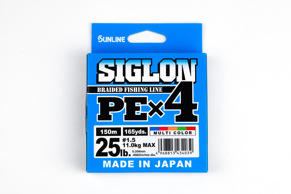 SUNLINE Плетеный шнур SIGLON PE х4 Мультиколор 150м. # 1,5 (0,20мм) 11 кг  #1