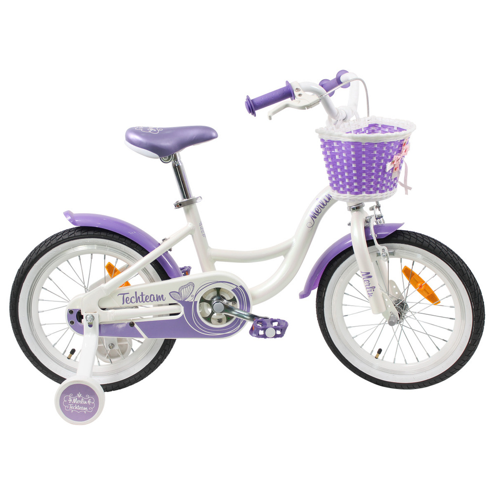 Детский велосипед TT Merlin 16" white/purple (алюмин) #1