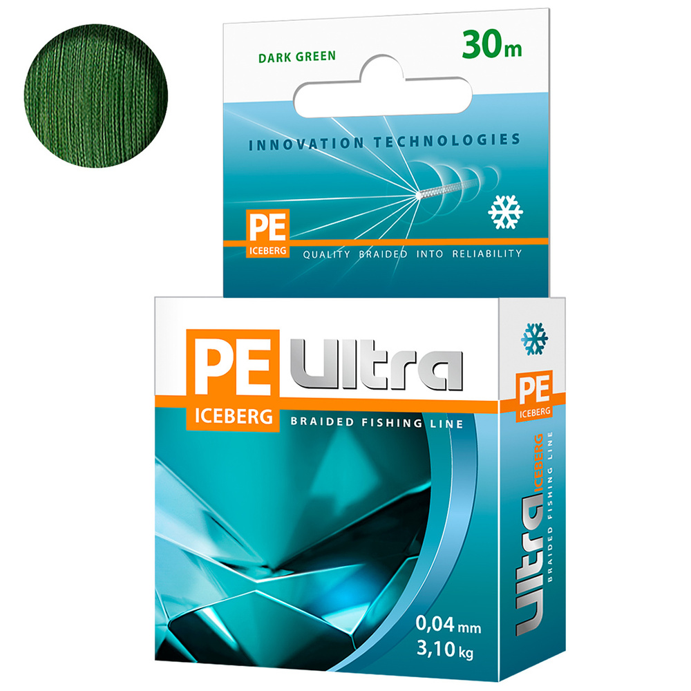 Плетеный шнур для рыбалки AQUA PE ULTRA ICEBERG 0,04mm 30m #1