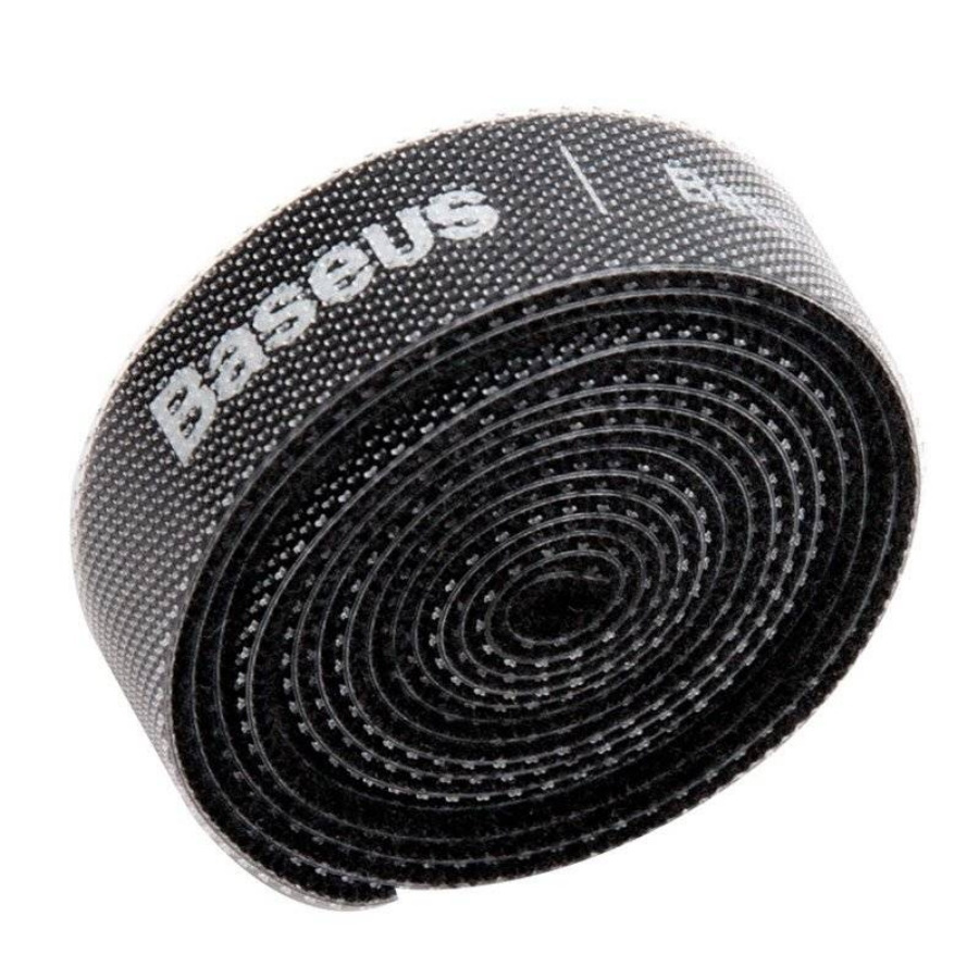 Держатель для проводов Baseus Rainbow Circle Velcro Straps 1m Black (ACMGT-E01) #1