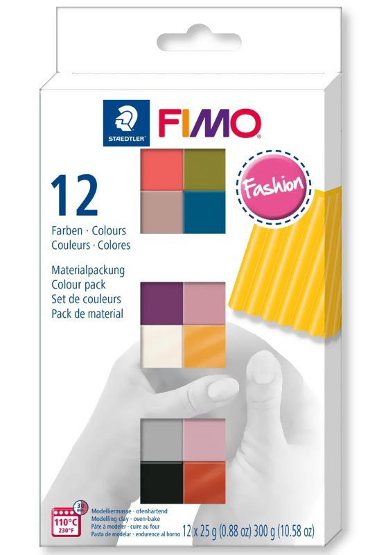 Комплект запекаемой полимерной глины Fimo Soft 8023 C12-5 Модные цвета (12х25 г.) 12 блоков разных цветов #1