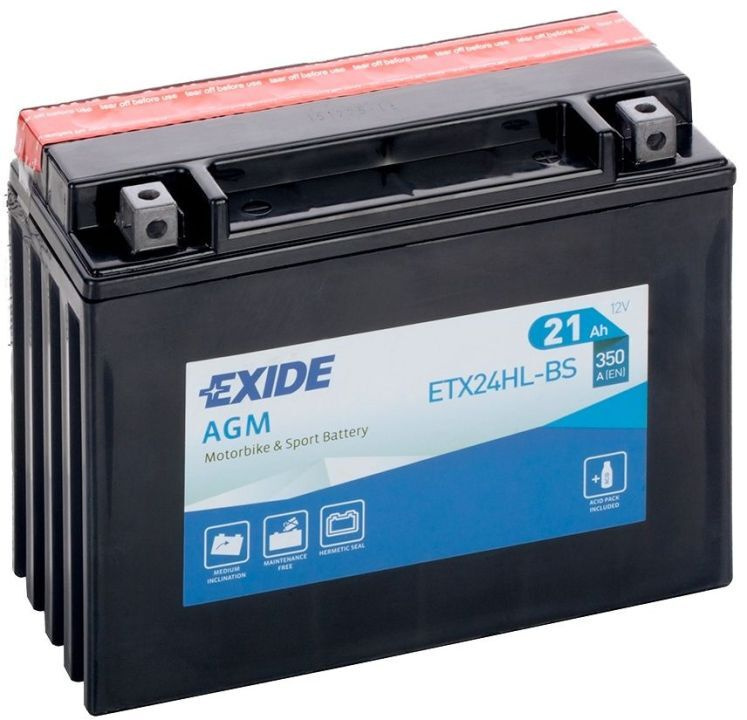 EXIDE ETX24HL-BS Мото аккумулятор 12 В 21 Ач 350 A  #1