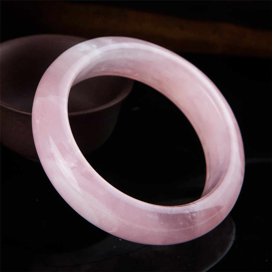 Камень натуральный Самоцвет Розовый кварц кольцо 6 мм 18 размер талисман, оберег, амулет  #1