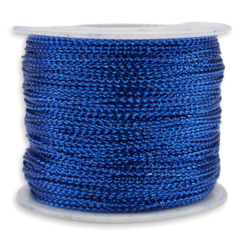 Шнур люрекс 0,8-1 мм 100 метров цвет синий #1