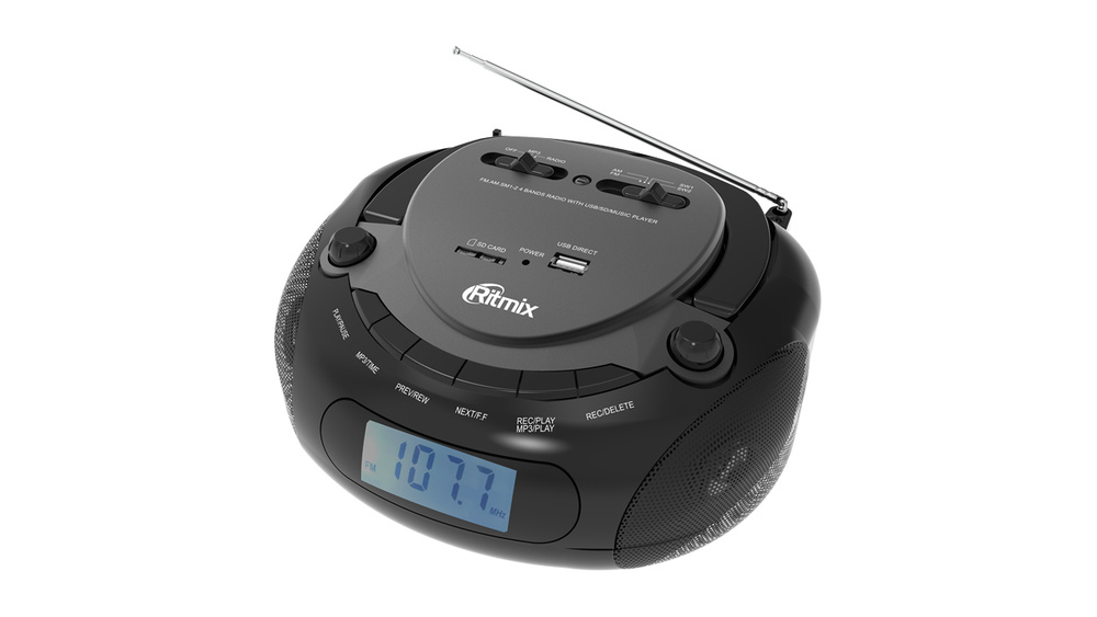 Магнитола Ritmix RBB-030BT black (USB/SD) #1