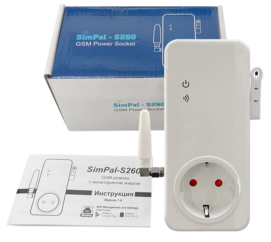 GSM розетка Simpal S260 с мониторингом подключенной нагрузки и удаленным управлением  #1