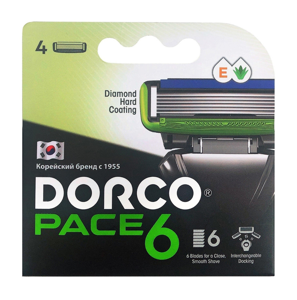 DORCO Kассеты для бритья Dorco Pace 6, 4 шт. #1