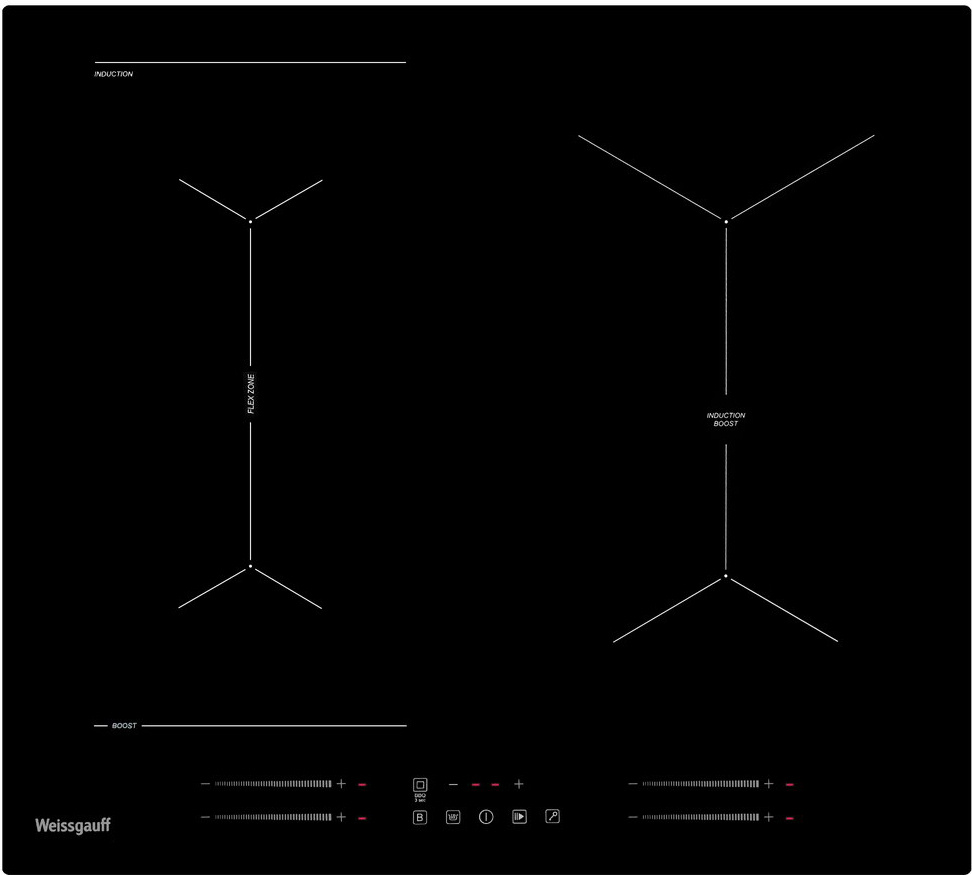 Weissgauff Индукционная варочная панель HI 643 BY, Опция Boost, 3 года гарантии, 59 см ширина, черный #1