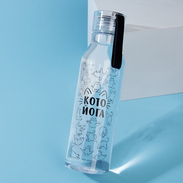 Бутылка для воды Кото йога , 600 мл #1